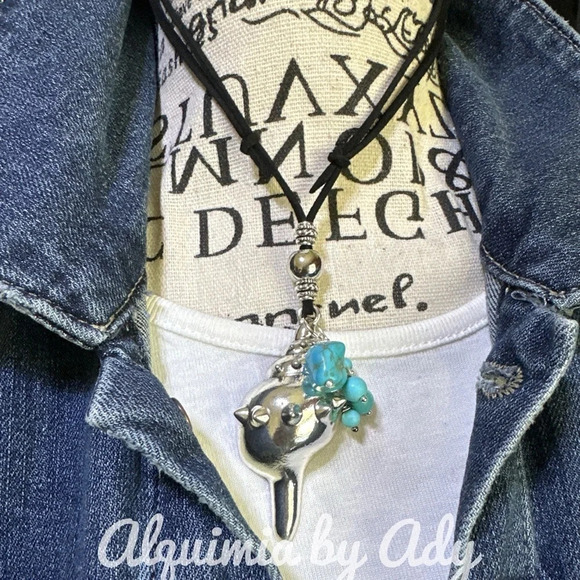 Alquimia by Ady Silver and Turquoise Necklace - Picture 1 of 8